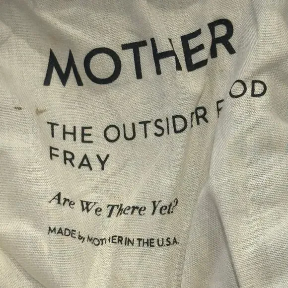 Mother Women's The Outsider Flood Fray Jeans Are We There Yet Blue Size 28 NWT